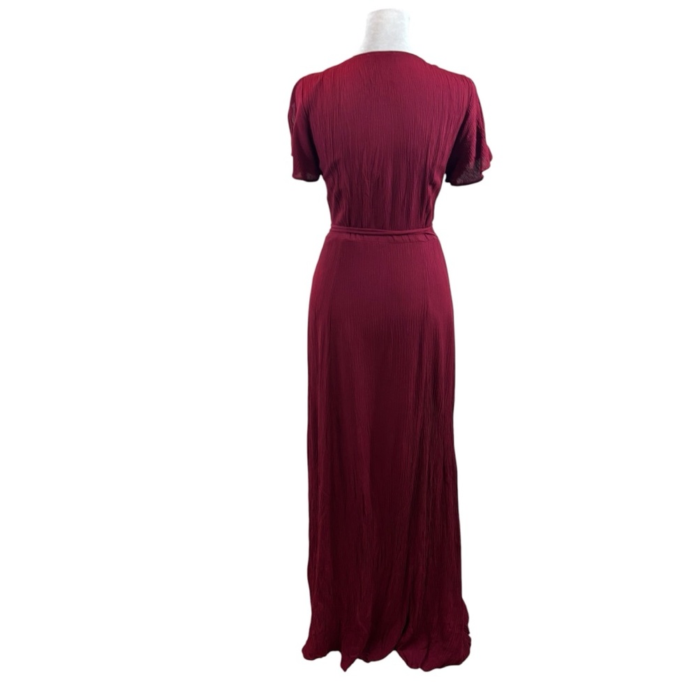 Ladies Lulu’s Evolve Burgundy Wrap Maxi Dress Size Small - Picture 7 of 12